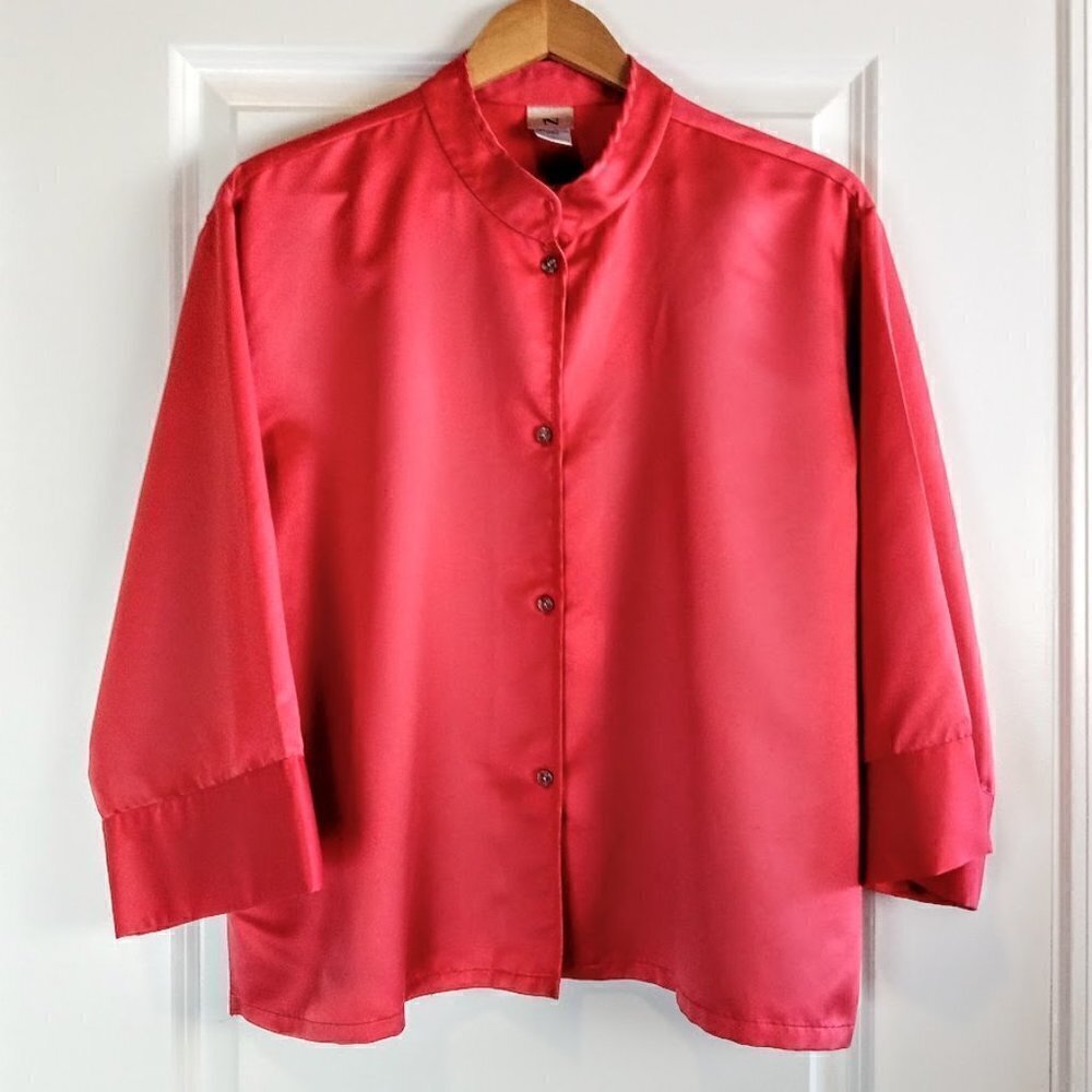 Natori Coral Button Down Pajama Top